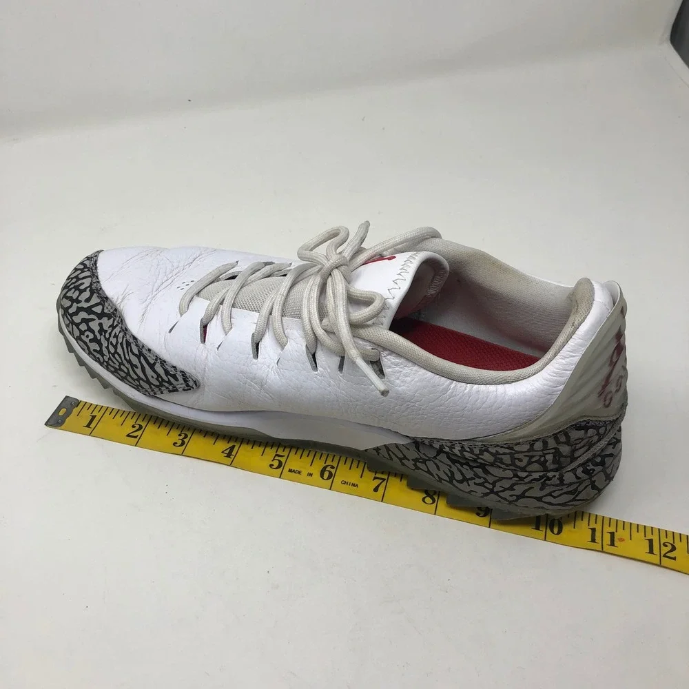 Jordan ADG Golf Shoes Mens‎ 8.5 White Cement AR7995-100 Elephant Print Leather